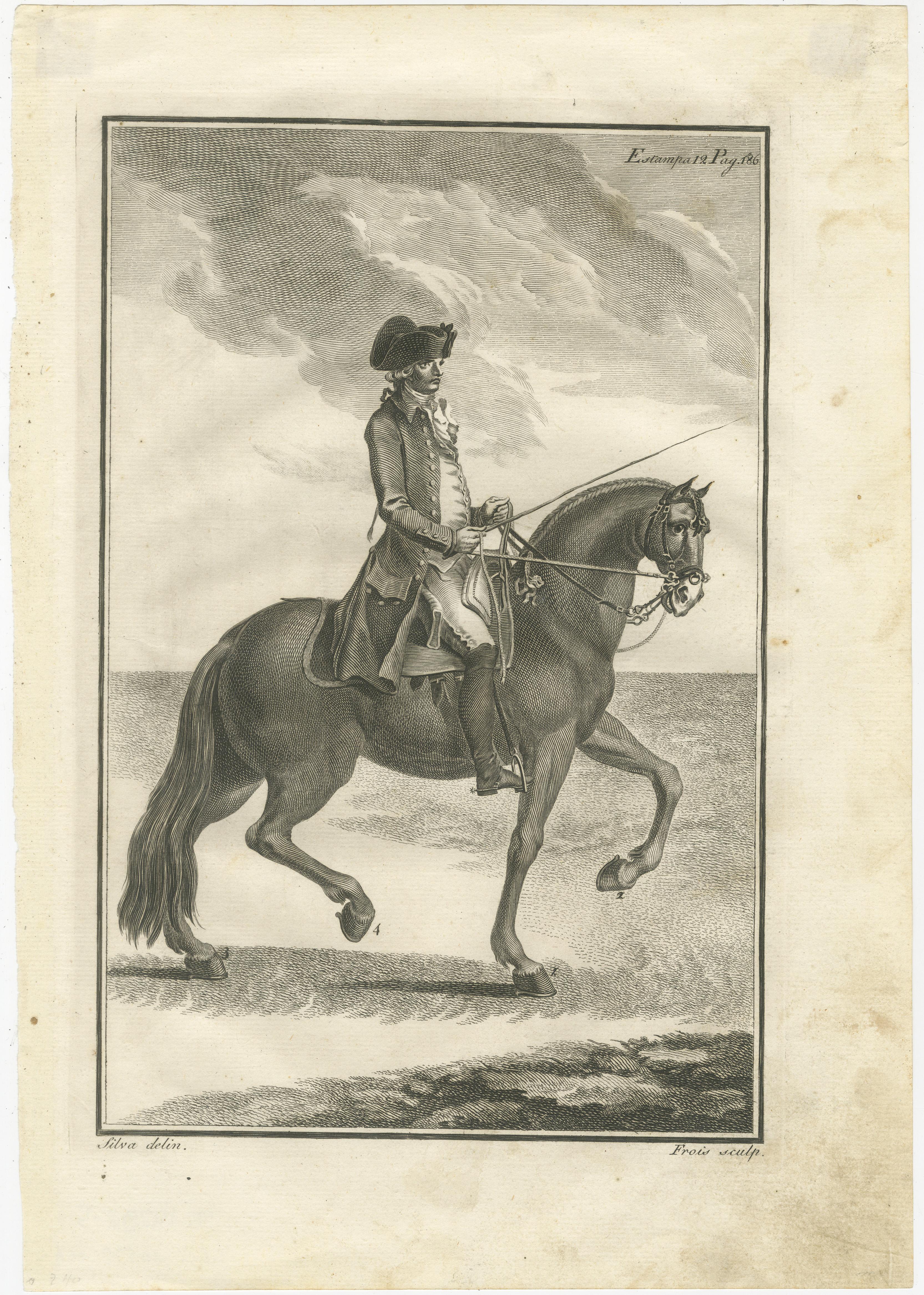 Portuguese Dressage & Piaffe Engravings — Classical Horsemanship, 1790