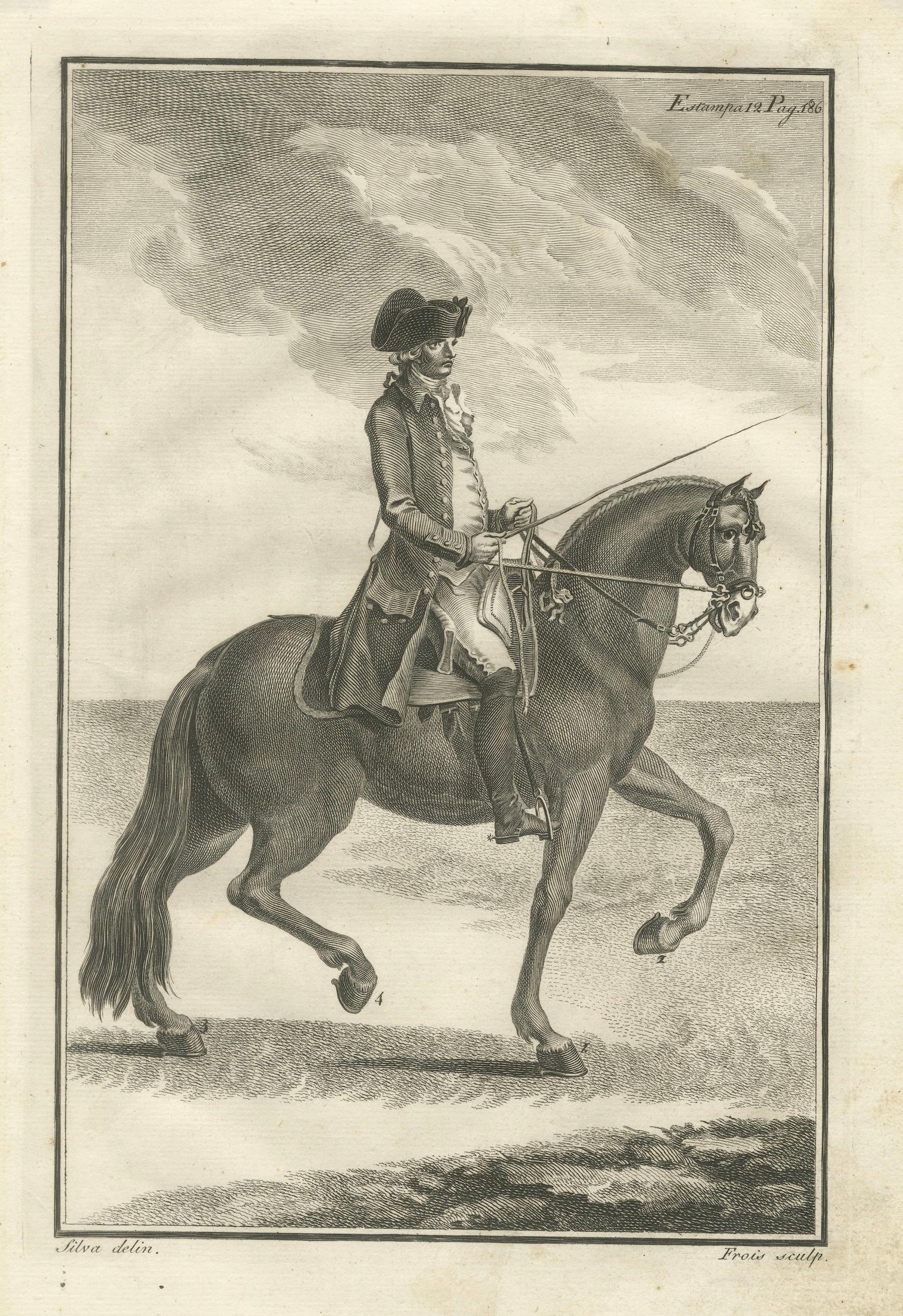 Portuguese Dressage & Piaffe Engravings — Classical Horsemanship, 1790