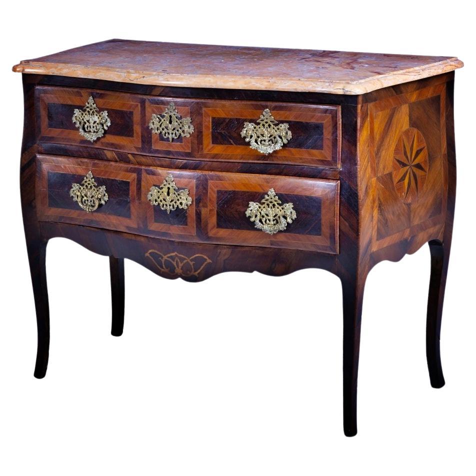 Portuguese Dresser 18th Century, Veneered in Brazilian Rosewood