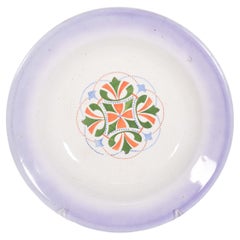 Plato hondo de loza portuguesa de Sacavém