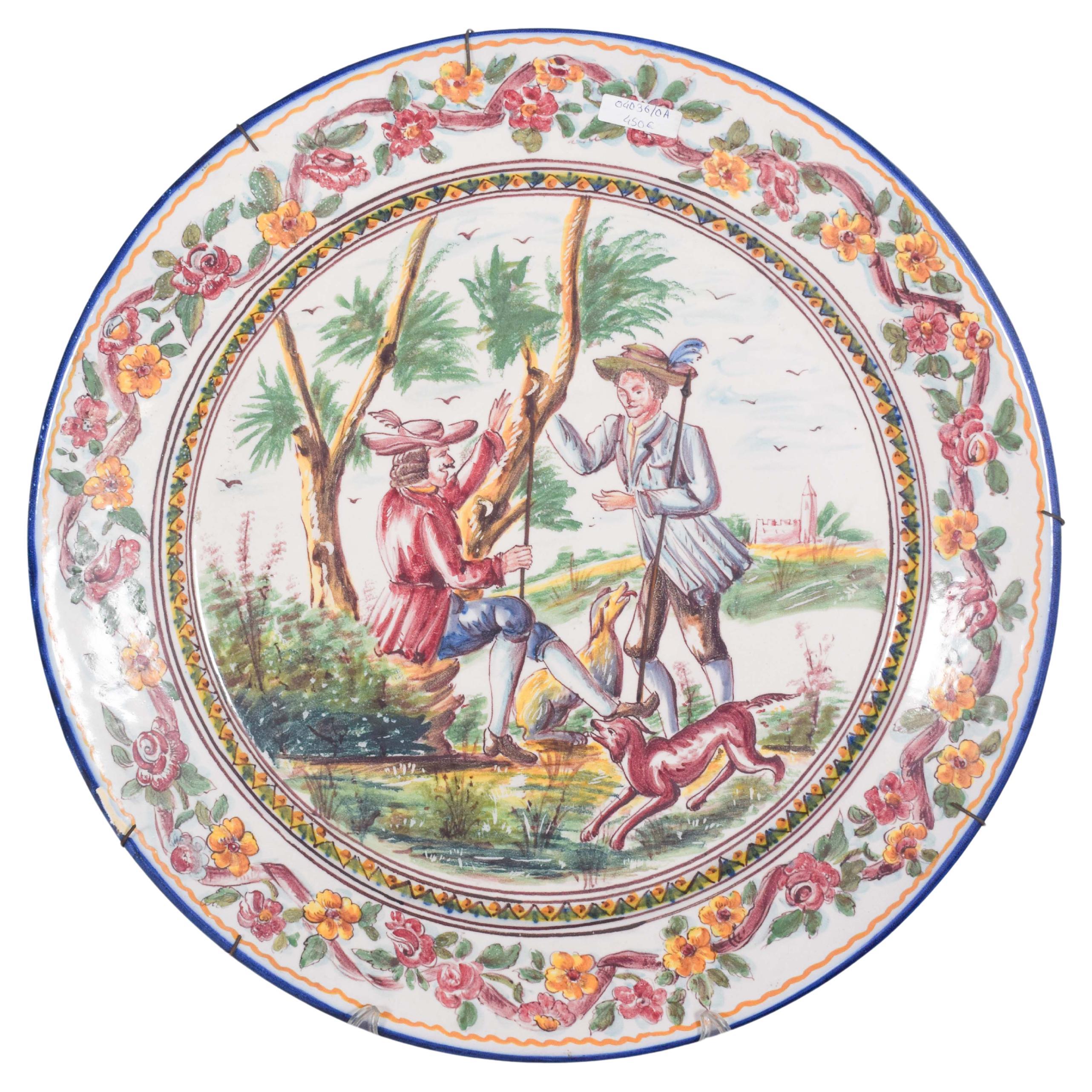 Grande assiette en faïence portugaise Sant'Ana