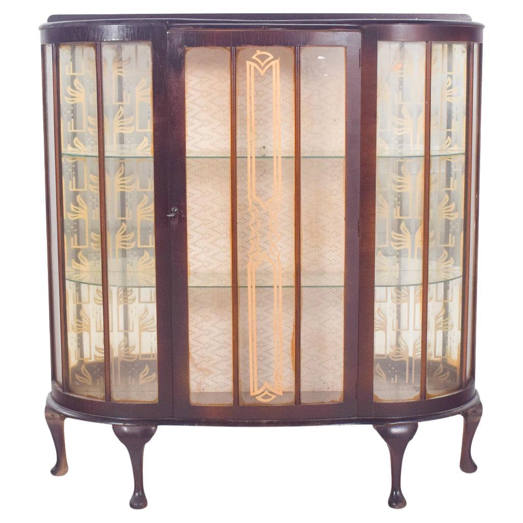 Portuguese Glass Front Display Cabinet