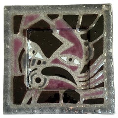 Portuguese Glass Plate by Luis Soares, 21st Century
