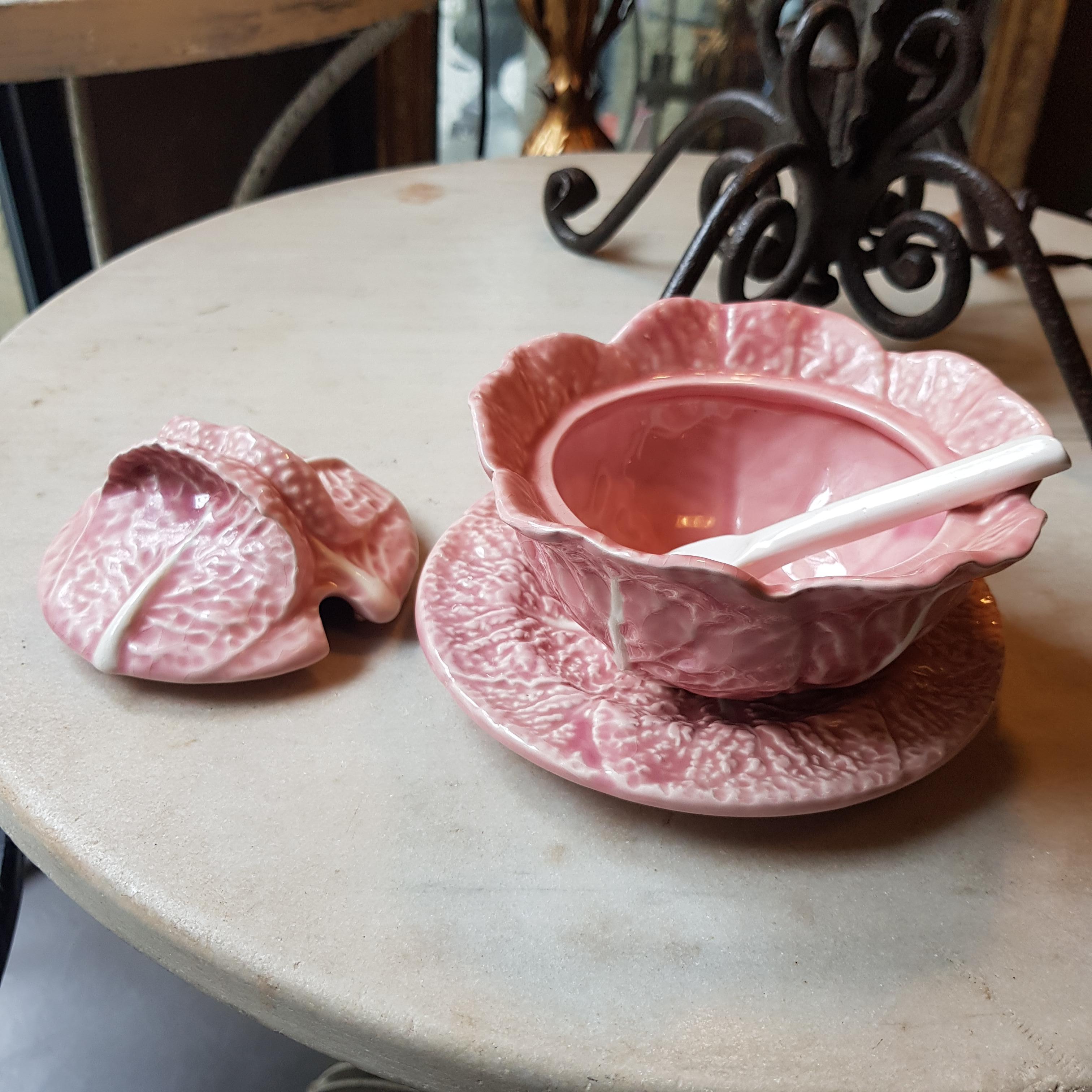 pink cabbage plates