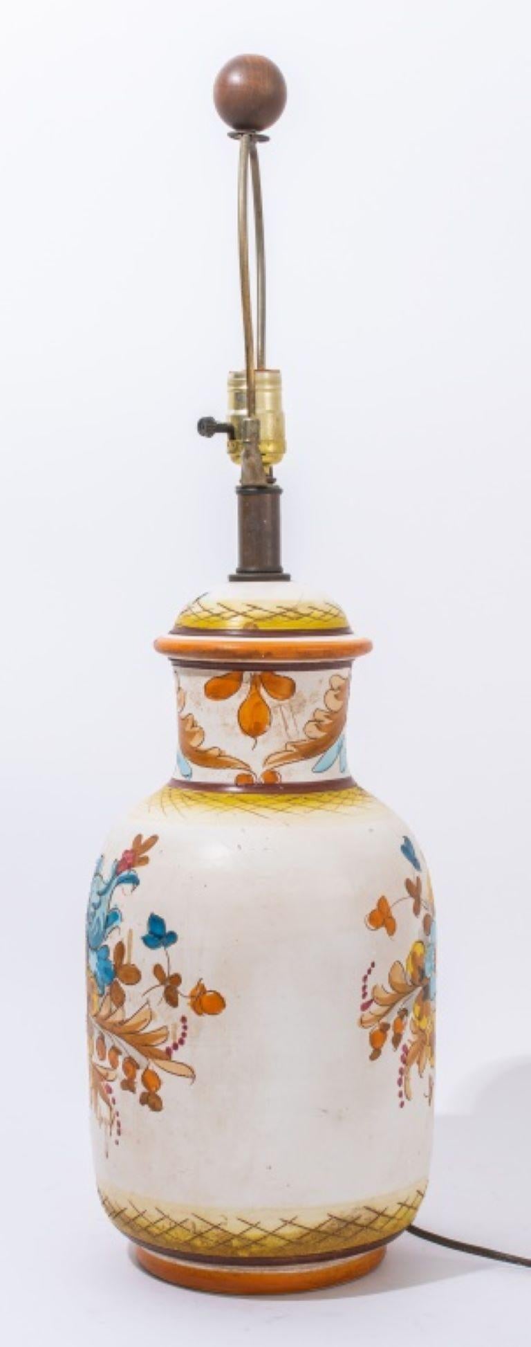 Portuguese Glazed Ceramic Table Lamp For Sale 1