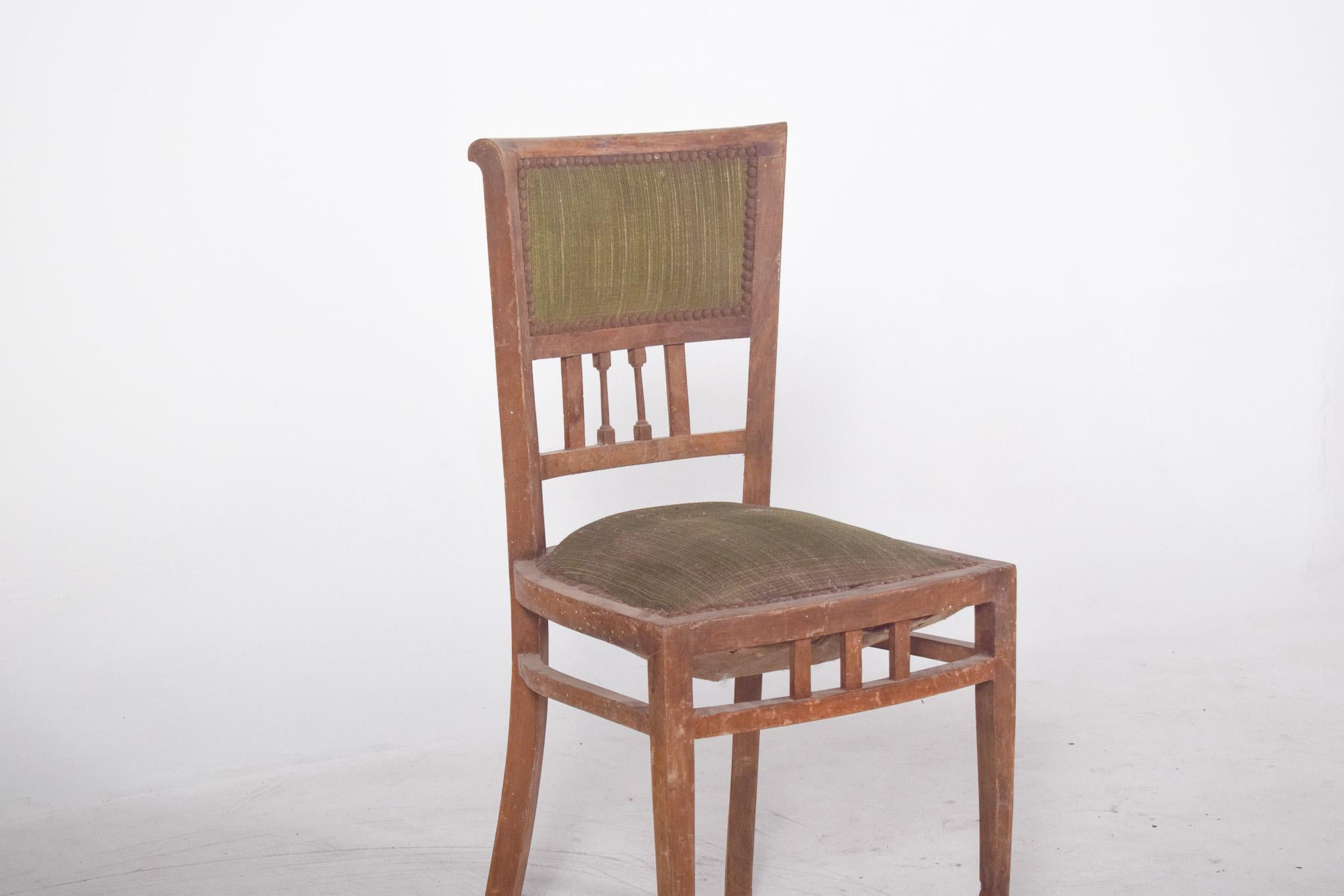 Mid-Century moderno Sedia da pranzo imbottita in Greene & Greene portoghese in vendita