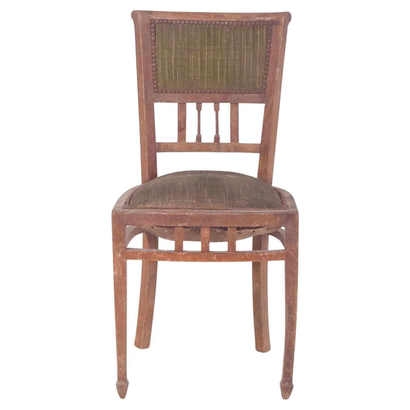 Portuguese Green Upholstered Dining Chair