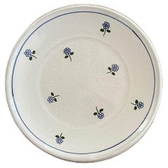 Vintage Portuguese Hand-Painted Floral Dinner Plates