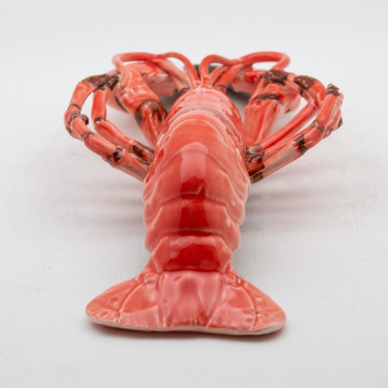 Portuguese Handmade Pallissy or Majolica Red Lobster at 1stDibs