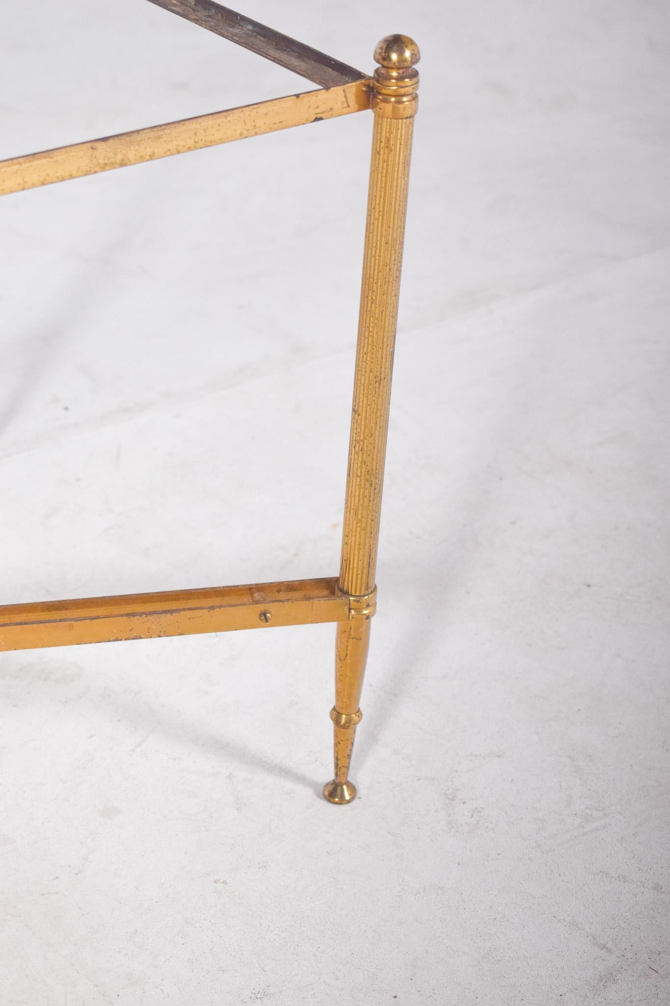 Portuguese Iron and Brass Coffee Table For Sale 1
