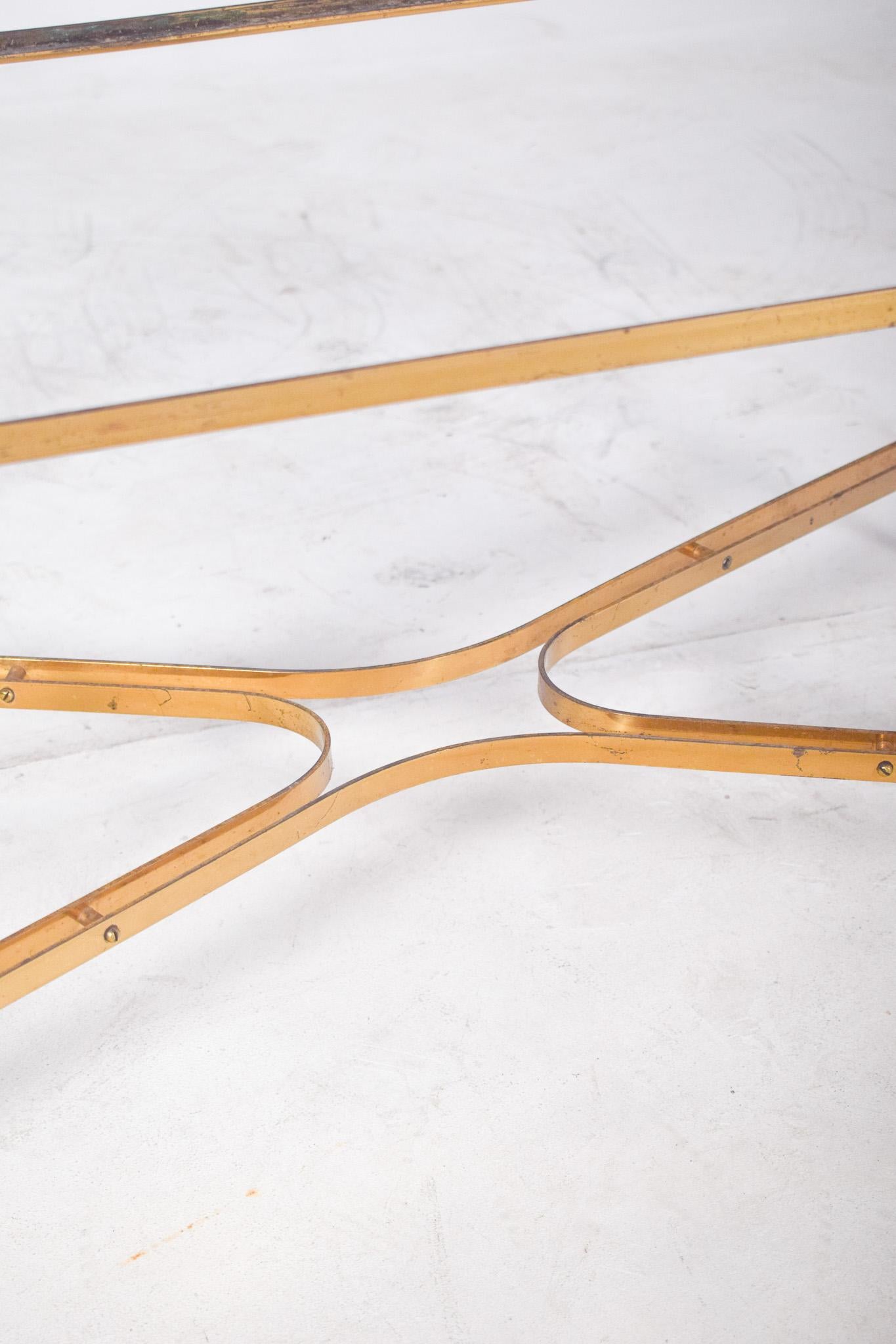 Portuguese Iron and Brass Coffee Table For Sale 2