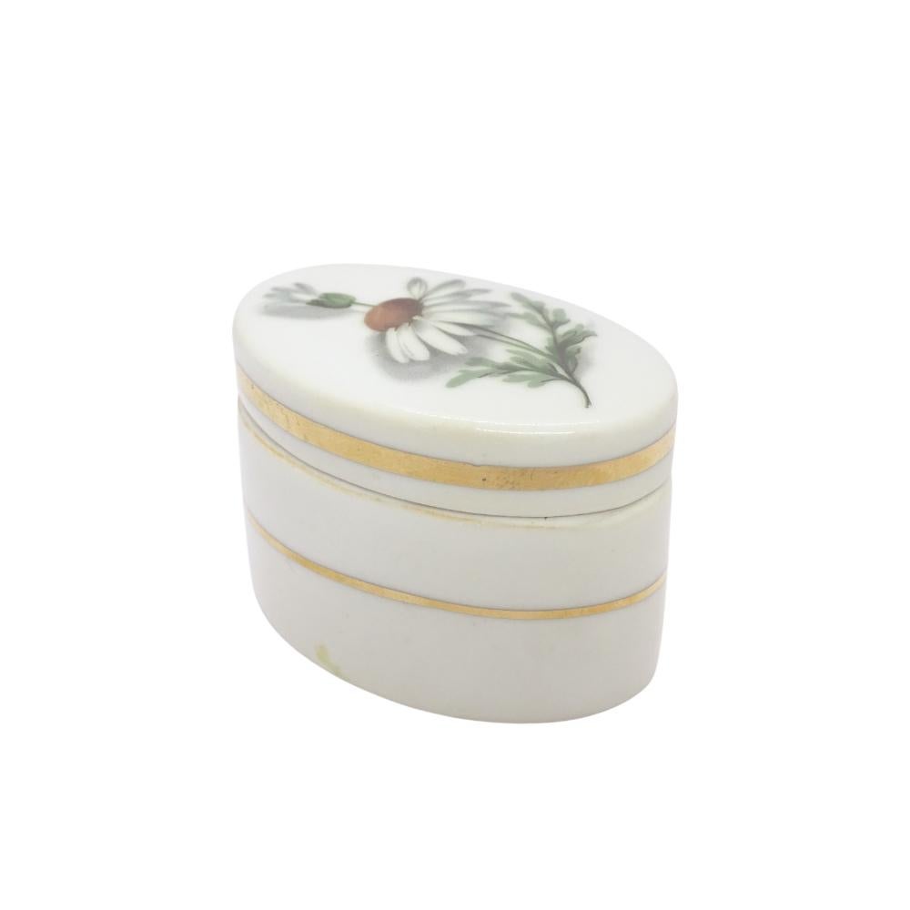 Portugiesische Schmuckschatulle aus Porzellan und Gold mit Goldbesatz „Margarita“ im Angebot 6