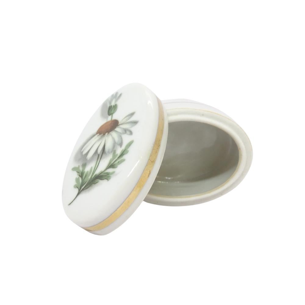 Portugiesische Schmuckschatulle aus Porzellan und Gold mit Goldbesatz „Margarita“ im Angebot 7