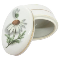 Joyero portugués de porcelana y adornos dorados "Margarita"