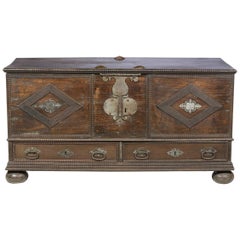 Antique Portuguese Large Chest, 18th Century