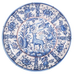 Portuguese Large Earthenware Plate from Sant’Anna