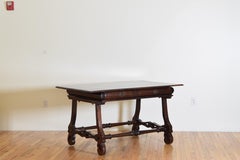 Portuguese Late Baroque Rosewood 2-Drawer Center Table or Desk, 18th Century