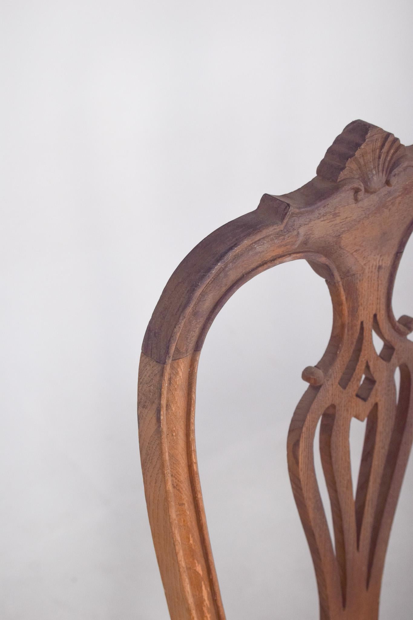 Legno Sedia da pranzo portoghese in stile Luigi XV in vendita