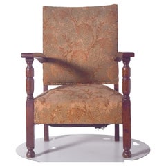 Fauteuil bas portugais avec dossier et assise tapissés