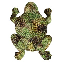 Portugiesische Majolika Palissy Kröte Wandfigur