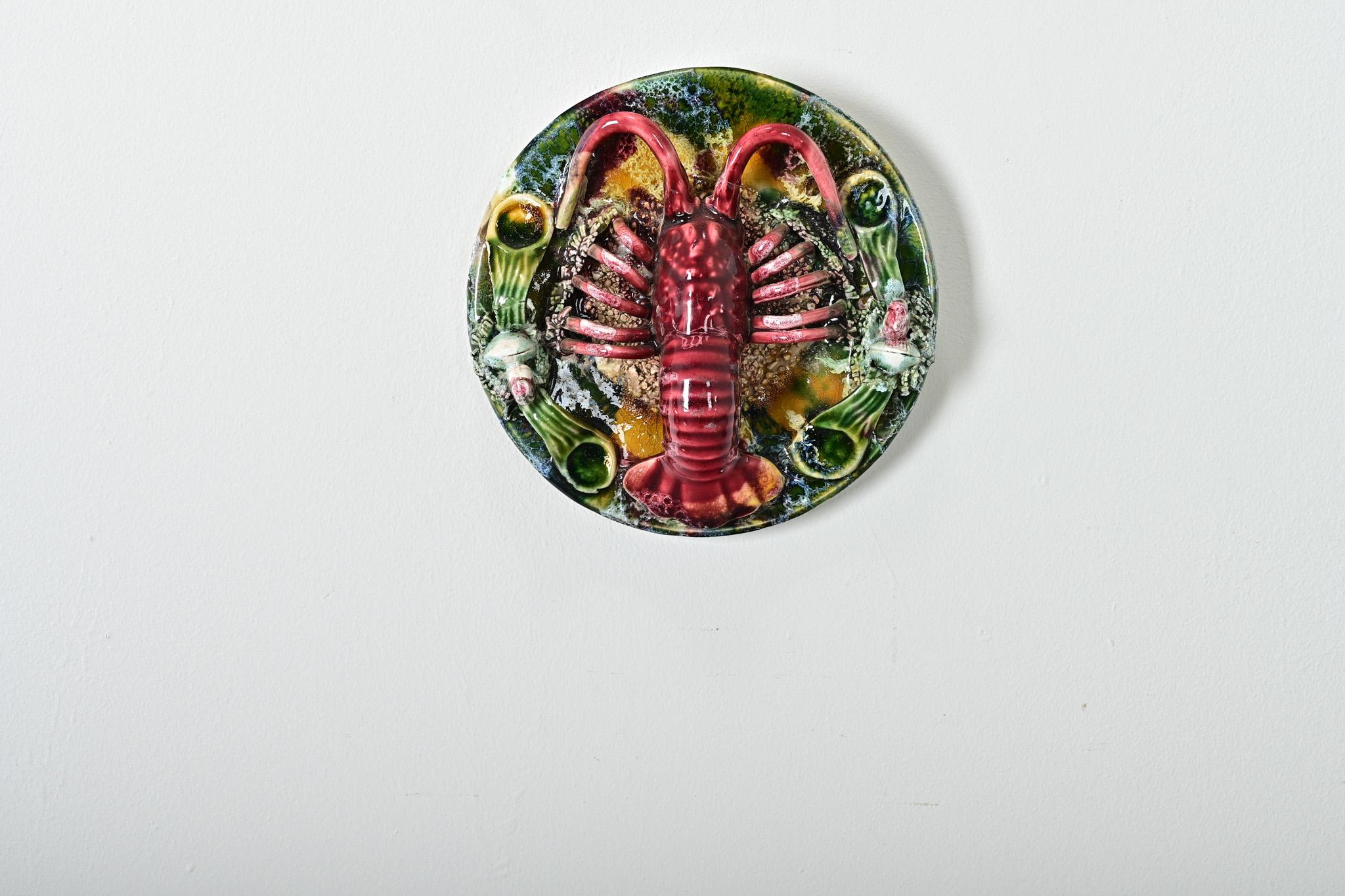 Portugiesische Majolika Palissy Ware Hummer (Sonstiges) im Angebot