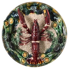 Portugiesische Majolika Palissy Ware Hummer