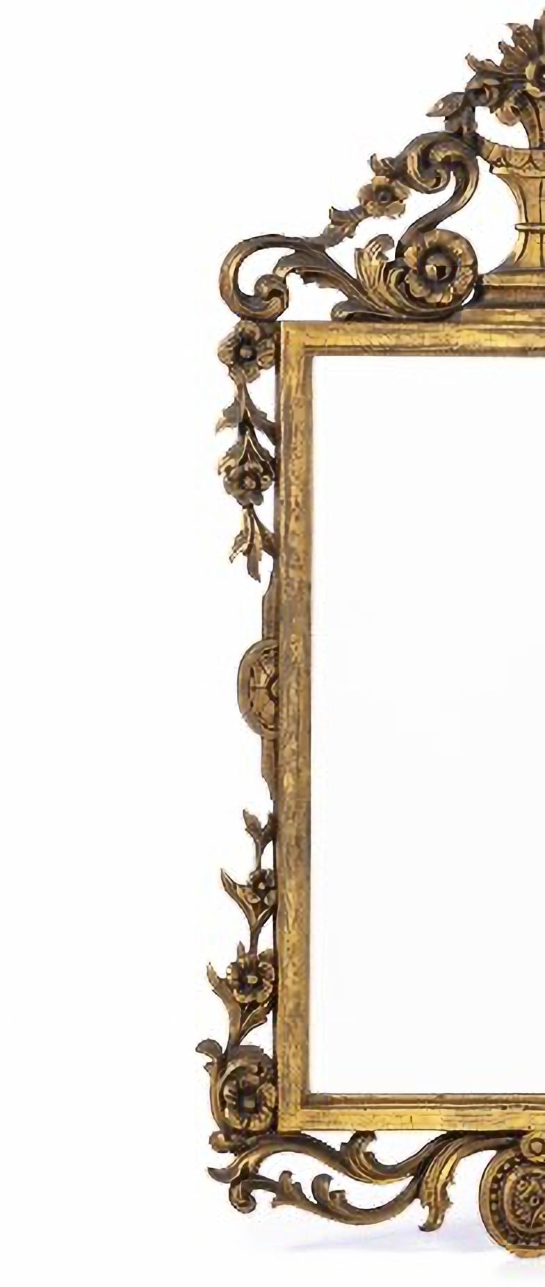 Barocco Specchio portoghese con cornice, fine XIX secolo in vendita