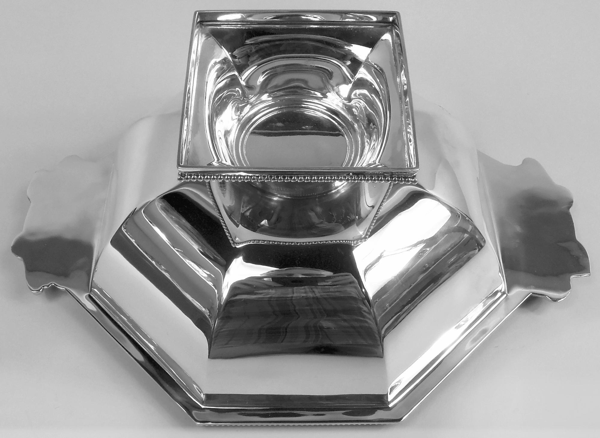 Argento 925 Fruttiera portoghese moderna classica in argento sterling con centrotavola in vendita