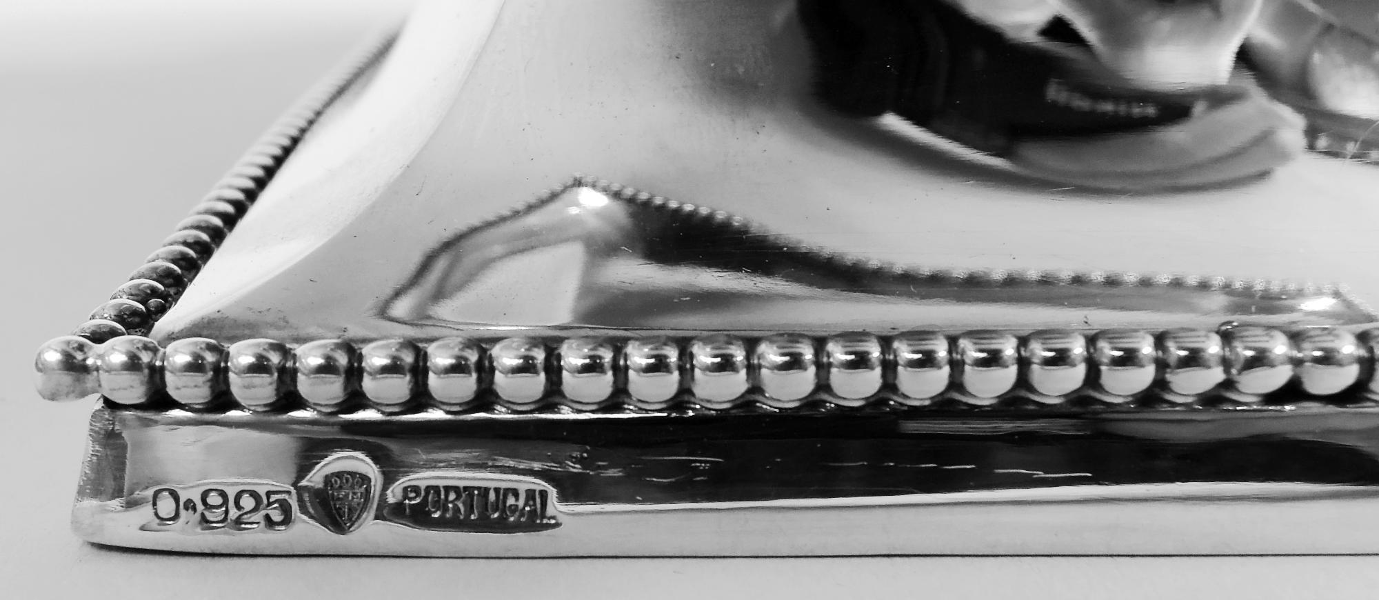 Fruttiera portoghese moderna classica in argento sterling con centrotavola in vendita 1