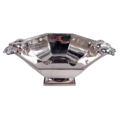 Portuguese Modern Classical Sterling Silver Centerpiece Fruit Bowl