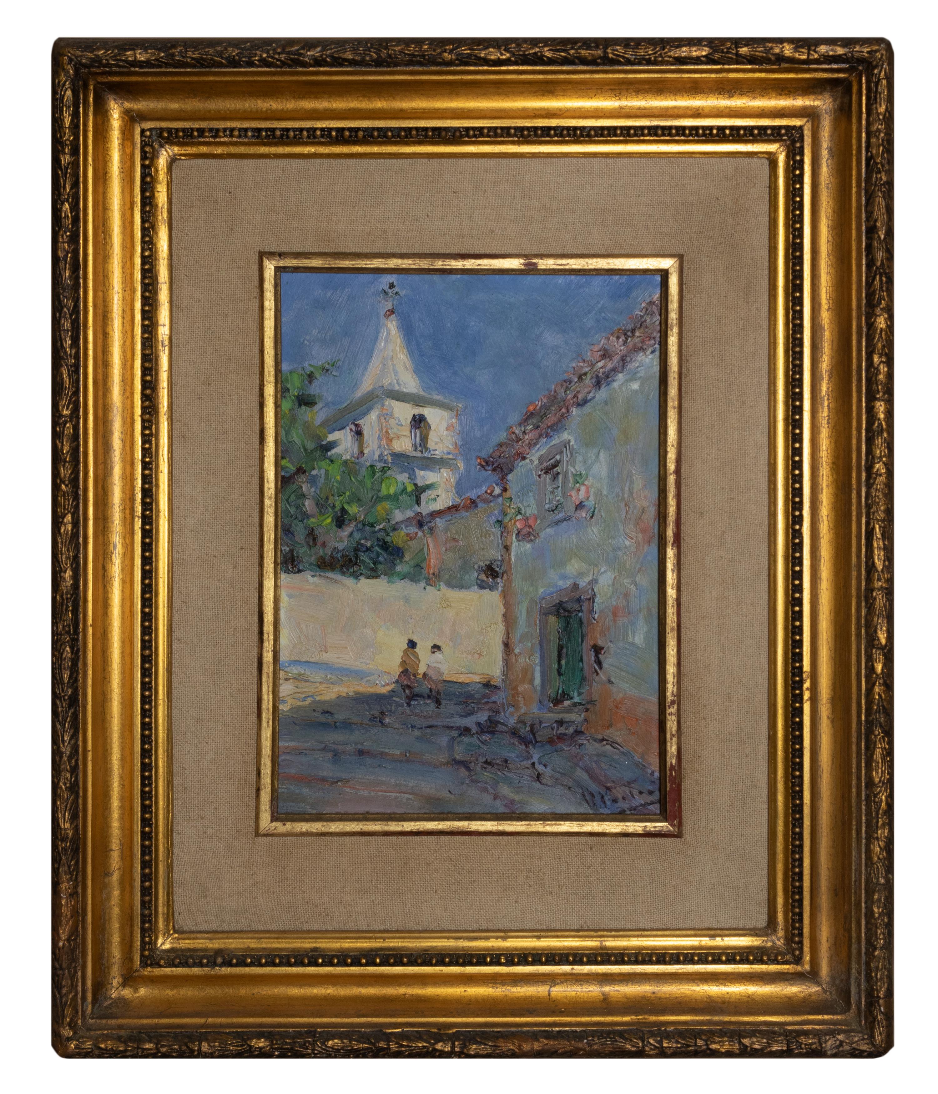 Portugiesisches naturalistisches Gemälde von Jaime Murteira, 20. Jahrhundert (Holz) im Angebot