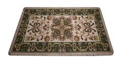 Portuguese Needlepoint Rug Traditional Wool Floral Rugs Handwoven Carpet