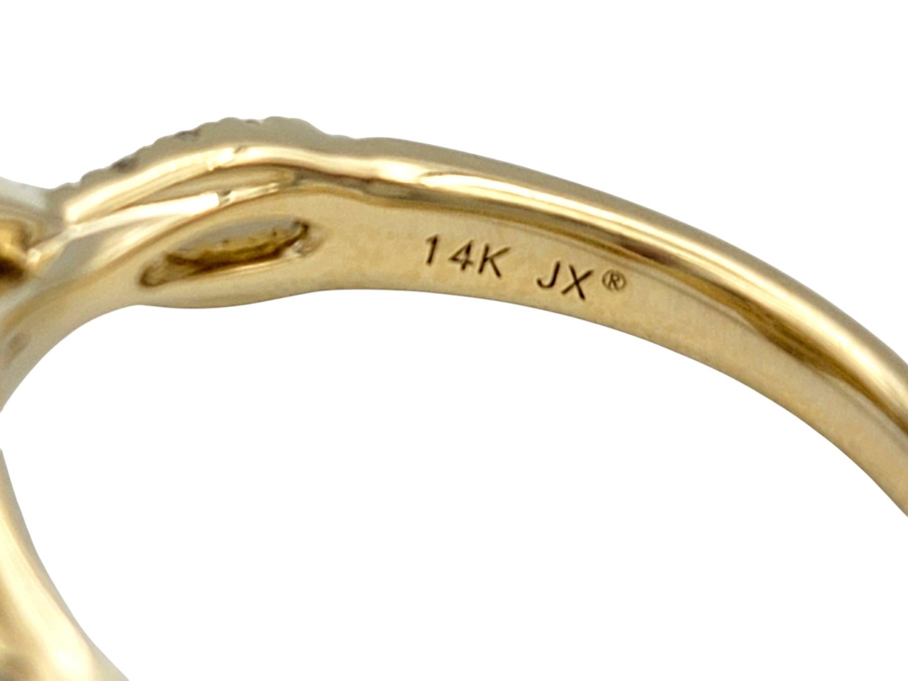 Portugiesischer Verlobungsring aus 14 Karat Gelbgold mit Diamant-Halo im alteuropäischen Schliff im Angebot 1