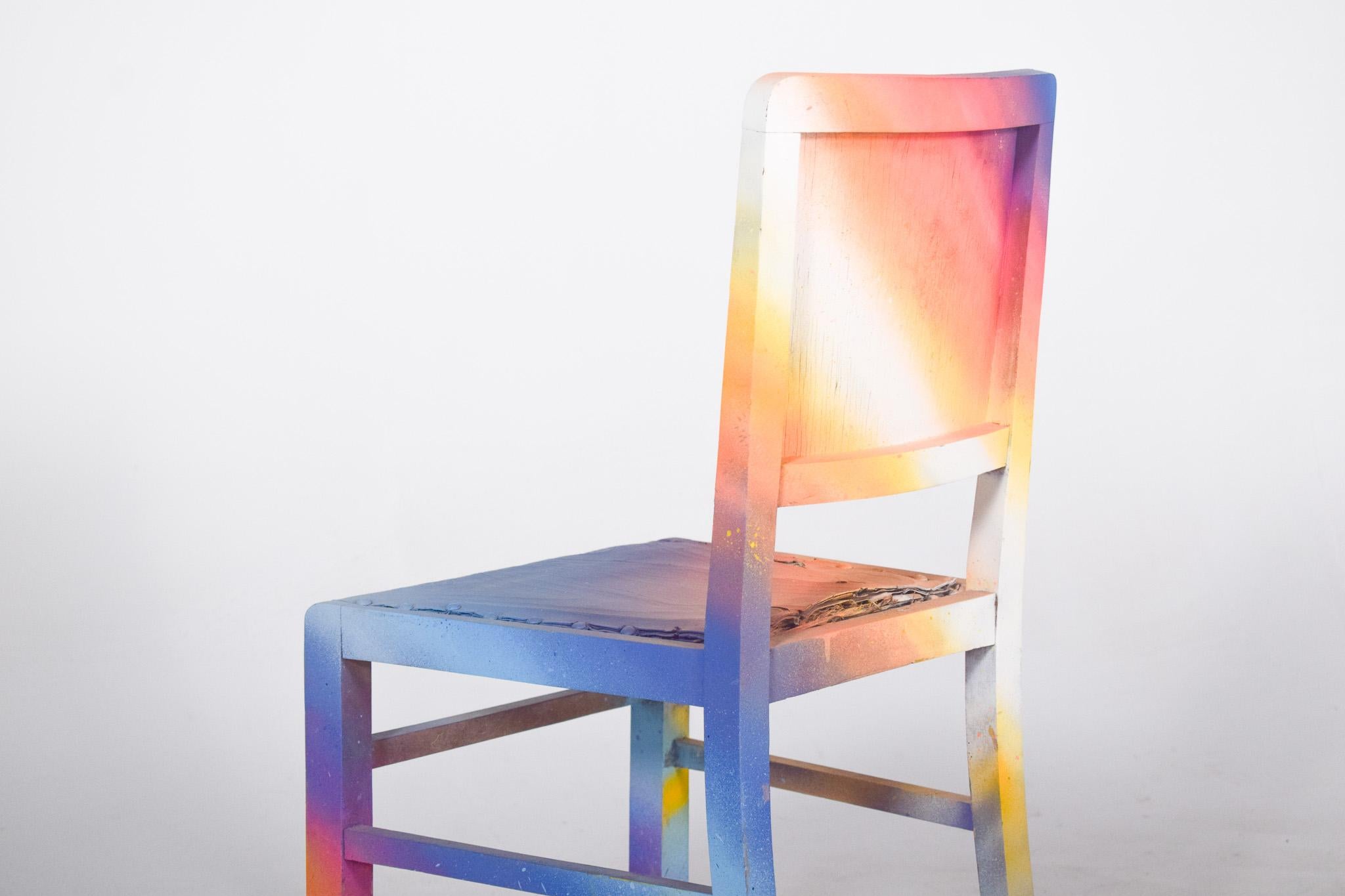 Chaise peinte portugaise par Francisco Camilo en vente 1
