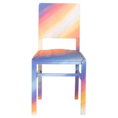 Chaise peinte portugaise par Francisco Camilo