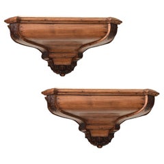 Portuguese Pair of 18th Century Pine Altar Consoles