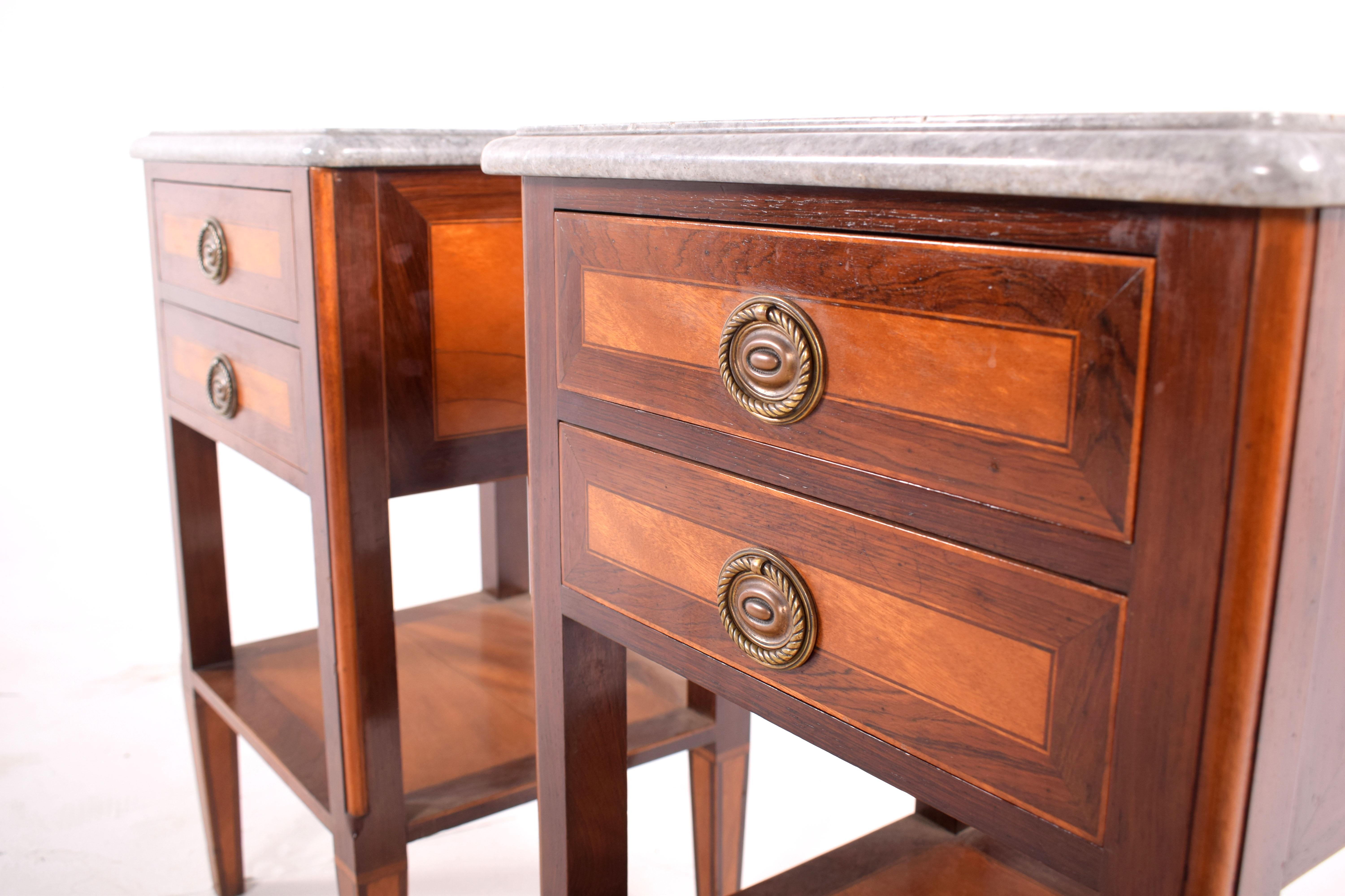 Other Portuguese Pair of Bedside Tables, D. Maria Style