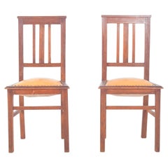 Portuguese Pair of Dining Chairs in Yellow
