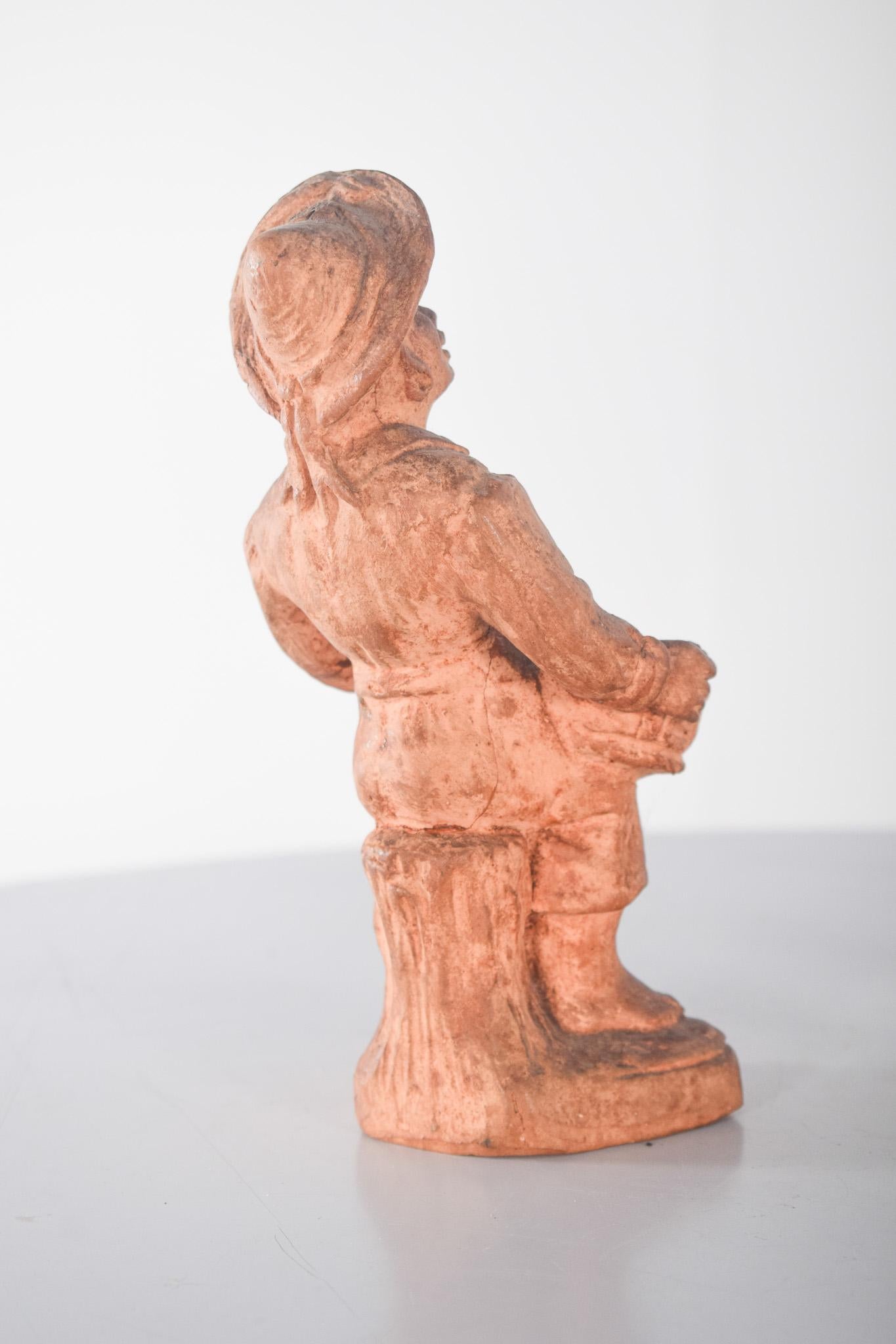 XX secolo Coppia di sculture in terracotta portoghesi in vendita