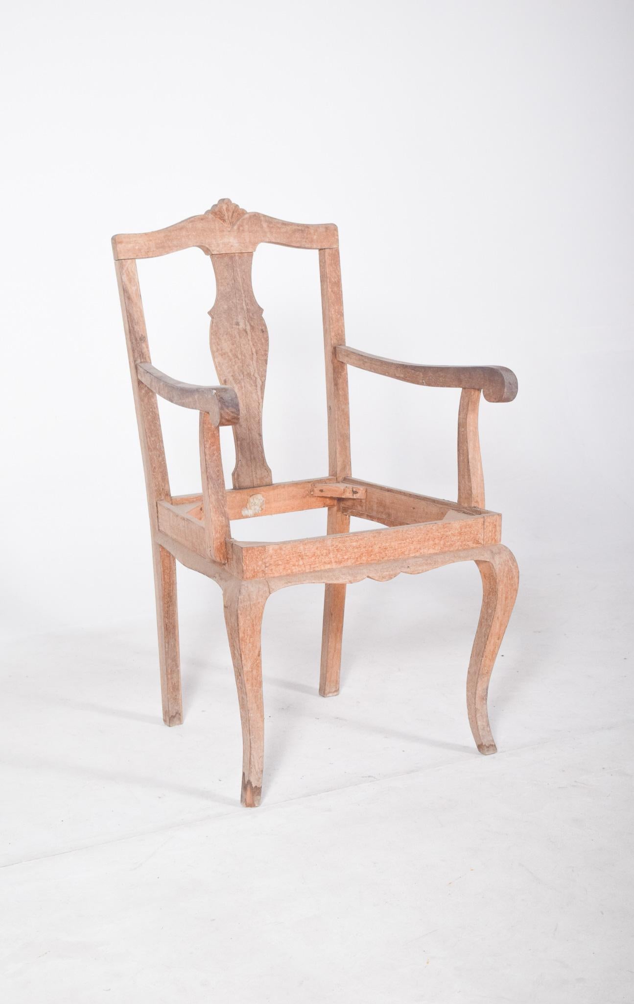 Mid-Century Modern Portuguese Pair of Wood Dining chairs For Sale
