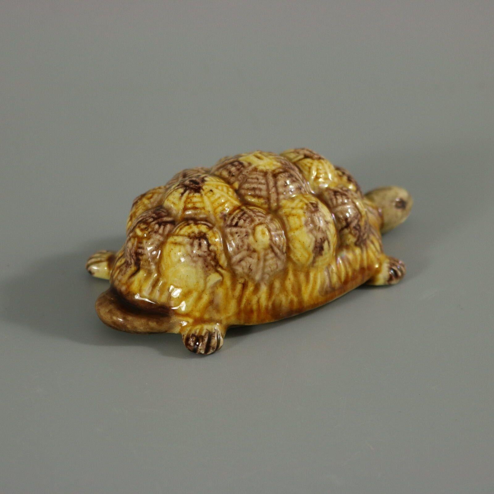 Portuguese Palissy Majolica Tortoise Figure For Sale 2