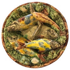 Portuguese Pallisy Style Plate with Fishes