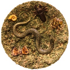 Portuguese Pallisy Style Plate with Snake