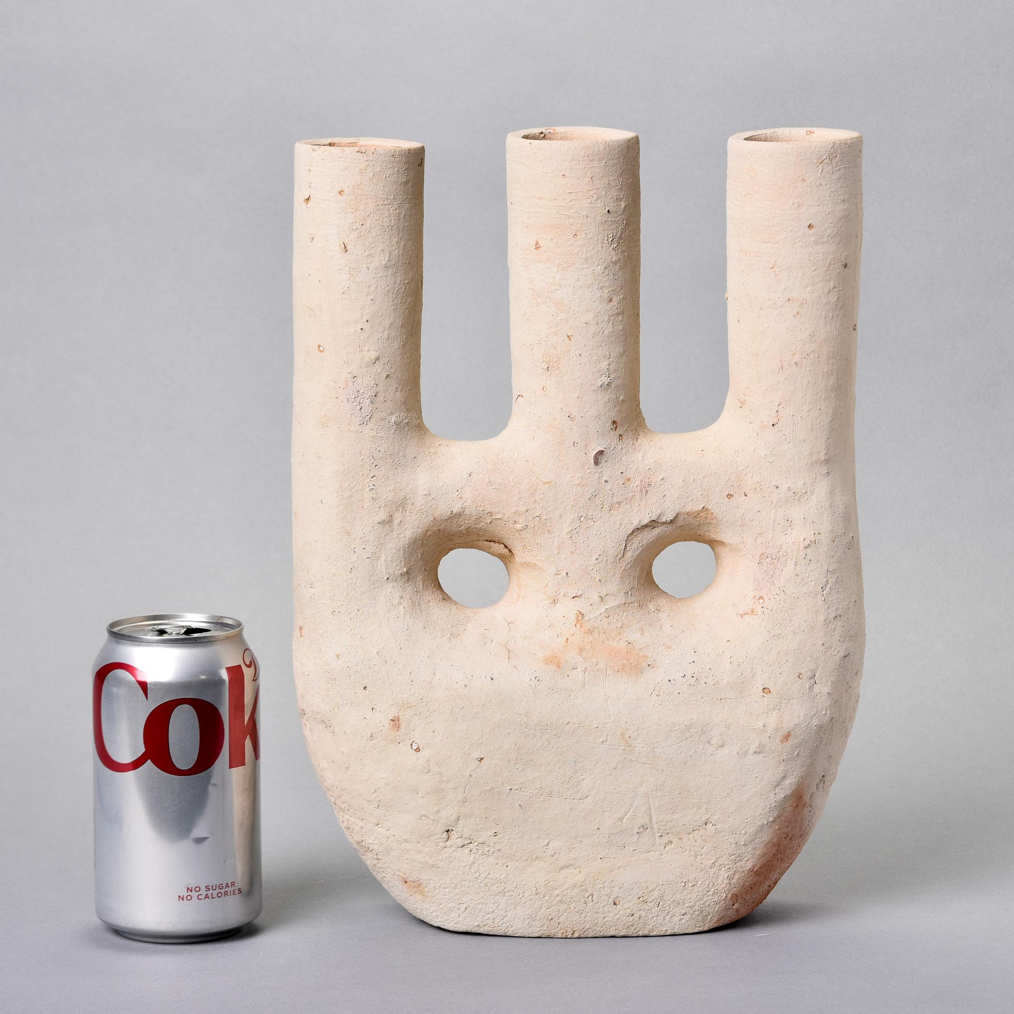 Rustico Vaso in ceramica portoghese con triplo collo in vendita
