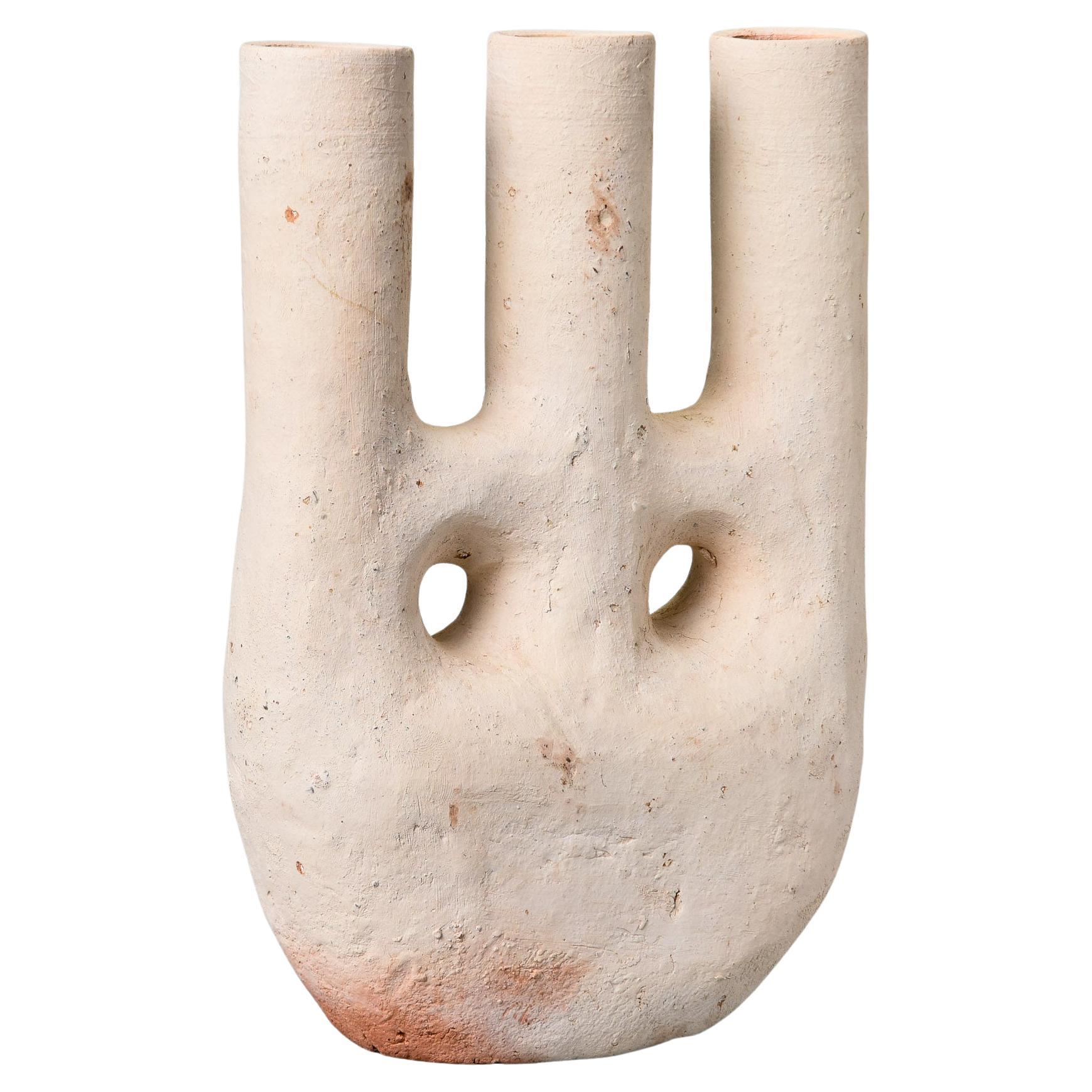 Vaso in ceramica portoghese con triplo collo in vendita