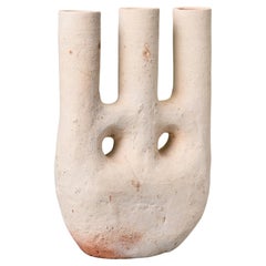 Portuguese Pottery Vessel with Triple Neck