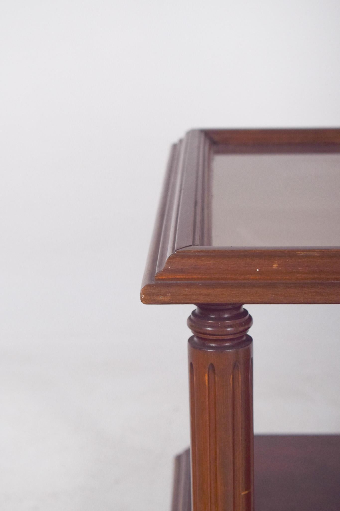 Portuguese Rectangular Coffee Table with Glass Top For Sale 3