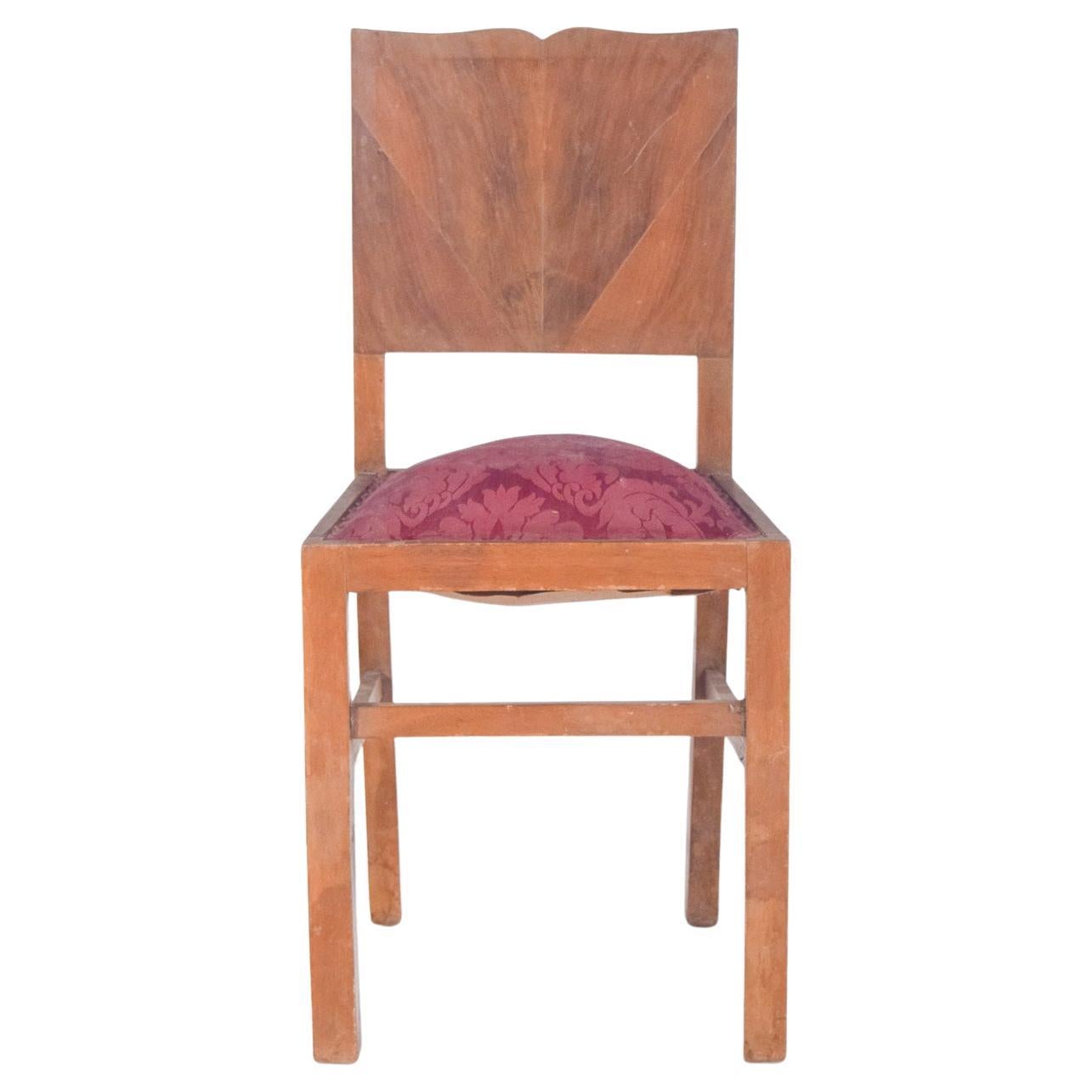 Portuguese Red Upholstered Dining Chair