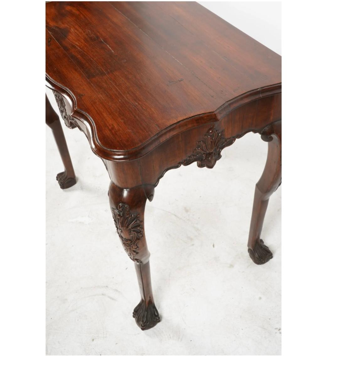 Portuguese Rococo Carved Console Table For Sale 4