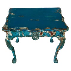 Portuguese Rococo Carved Painted Console Table